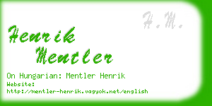 henrik mentler business card